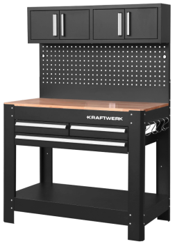 Kraftwerk Werkbank mit 3 Schubladen und 2 Oberschränke